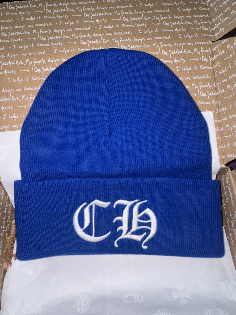 CHROME HEARTS BLUE WATCH CAP